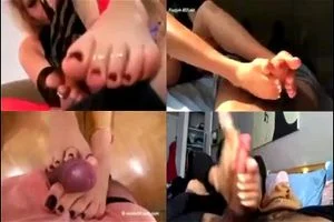 !MultiScreen-Footjob!