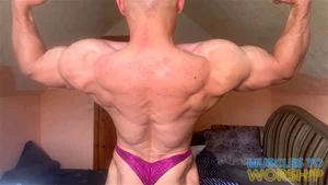 Bodybuilder Showing Off