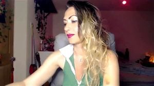 Blonde amateur milf at home webcaming solo