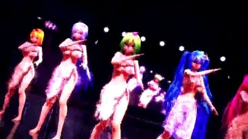 hentai, big tits, 3d, dances