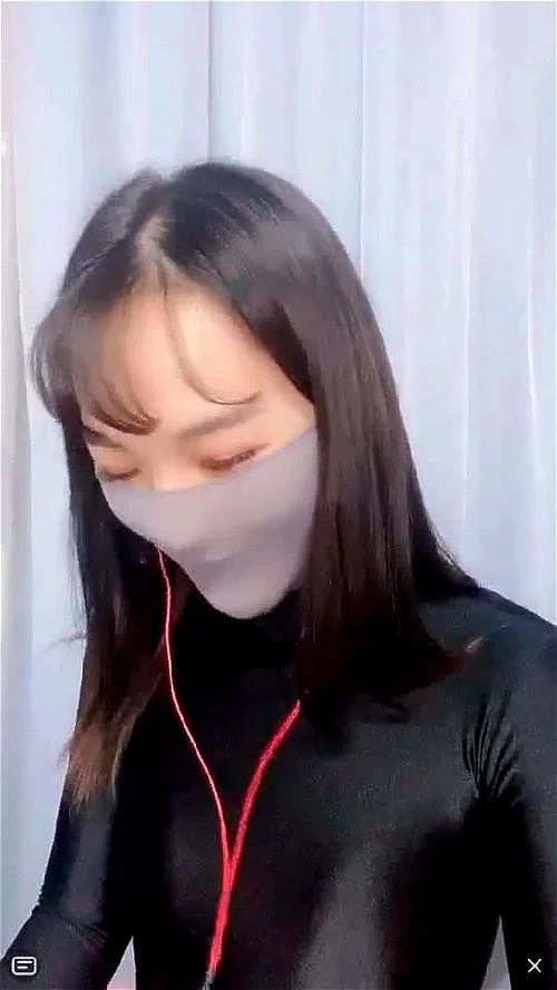 webcam solo, asian, masked girl, japanese