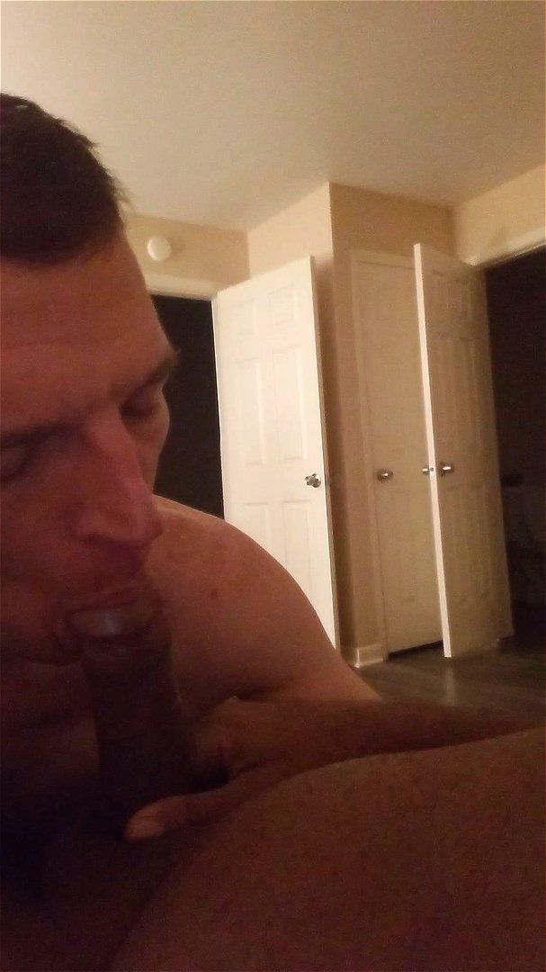 White Twink Jared sucking big black cock