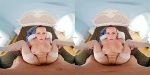 POV 4K reverse cowgirl on white lingerie