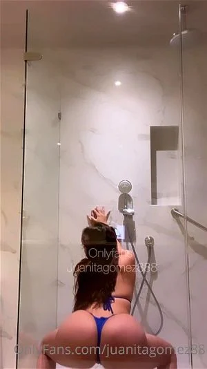 Latina is ready to take a shower