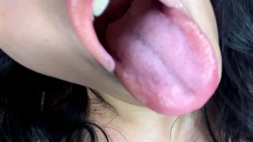 Tongue Fetish ASMR Spit Hot Girl Long Session