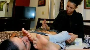 Feet in face handjobs thumbnail