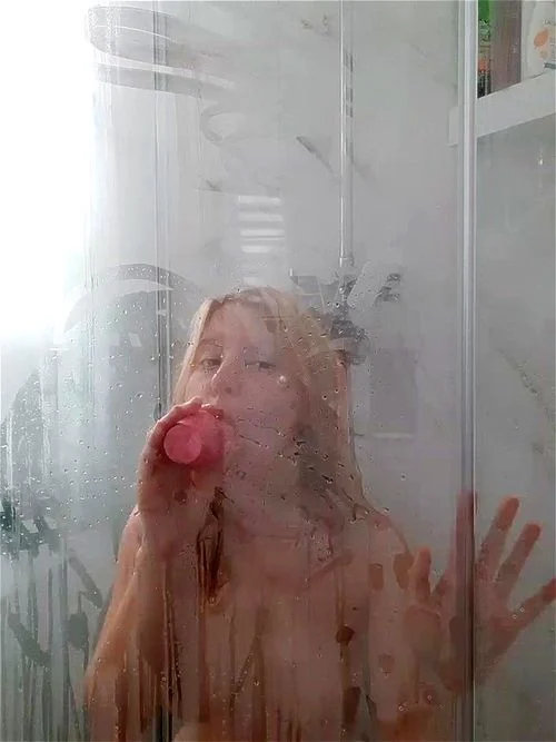 redhead, webcam, solo masturbate, shower