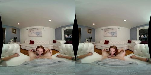 virtual reality, petite, small tits, redhead