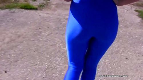 Watch Katya in blue leggings - Tease, Fetish, Softcore Porn
