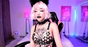 Goth doll camgirl