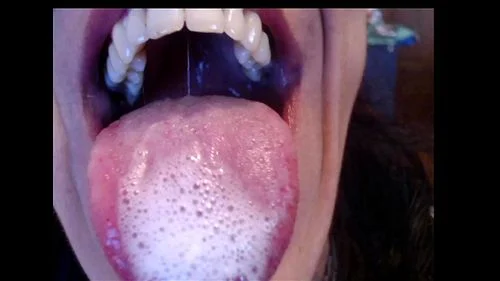 Skinny MILF Shows Tongue w/ Spit + Dildo BJ