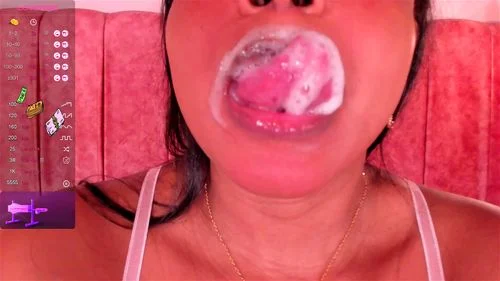 Ebony Mouth Tongue Spit Tease Then Doggystyle Pose Showing Sexy Ass