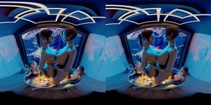 VReal_18K Claire and Ada grinding on a tub with Jill and Ashley masturbating - Resident Evil parody