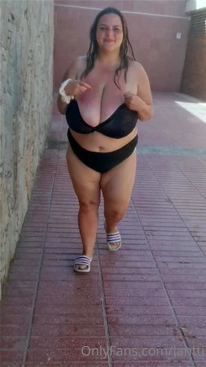 Huge tits outdoors thumbnail