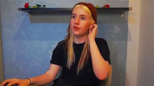 Petite tattooed blonde teen solo show on webcam