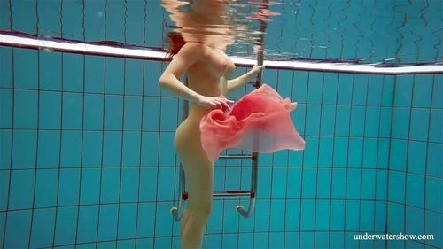 Hottest Russian perfect body babe Deniska in the pool