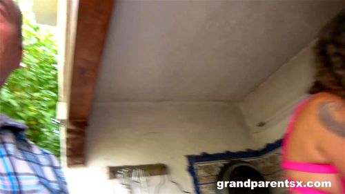 Granny Squirts while Latina Maid Fucks Grandpa by GrandParentsX