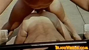 Vintage bareback doggystyle pounding after hot blowjobs