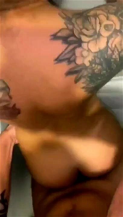 Hot fuck tattooed babe in the bathroom