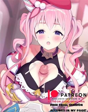 Cute Pink Big Titty hentai girl gives a titjob!