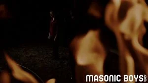 MasonicBoys Initiate Cole Blues genitalia massaged by DILF