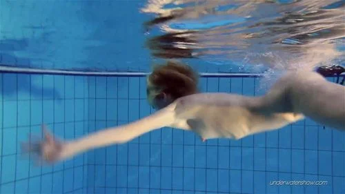 See a beautiful Russian teen Nastya underwater