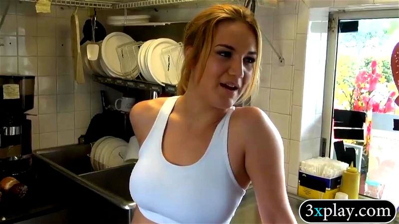 Sexy babe pounded in ice cream parlor for some money