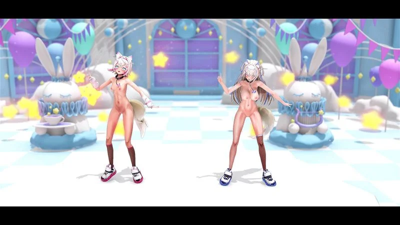 [R18][Vtuber MMD] FuwaMoco - いーあるふぁんくらぶ