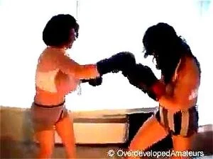 Busty Russian Babes Boxing