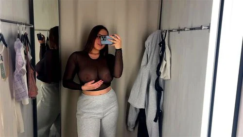 Transparents Lingerie try on haul - See Through, Try On Haul, Solo Porn