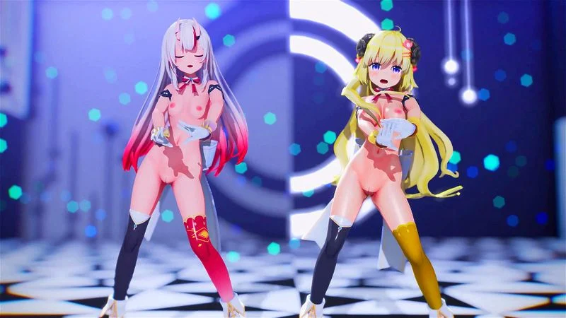 [R18][Vtuber MMD] Ayame, Watame - 愛包ダンスホール (Heart Pie Dancehall)