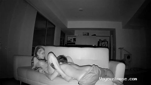 April and Nyx - Lesbian sex caught on cam