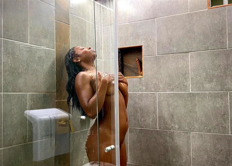 Aprilebony Getting Naughty In The Shower