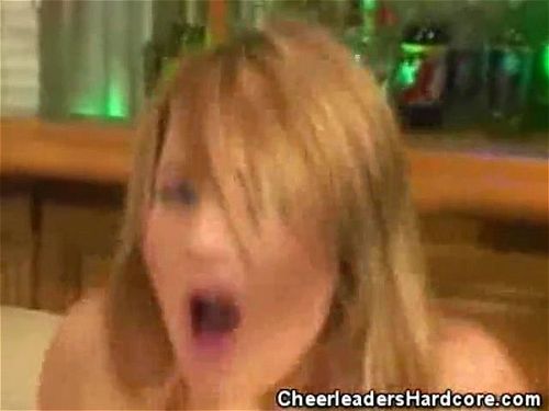 Sweet Blonde Cheerleader Bounces On That Hardcore