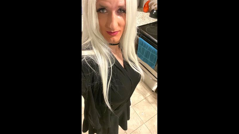 Platinum Blonde Crossdresser After Date