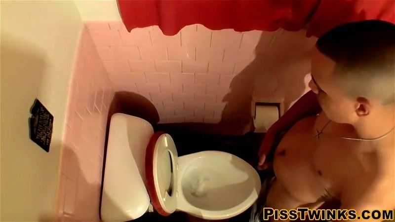 Few twinks voyeur piss in toilet and hot solo masturbation