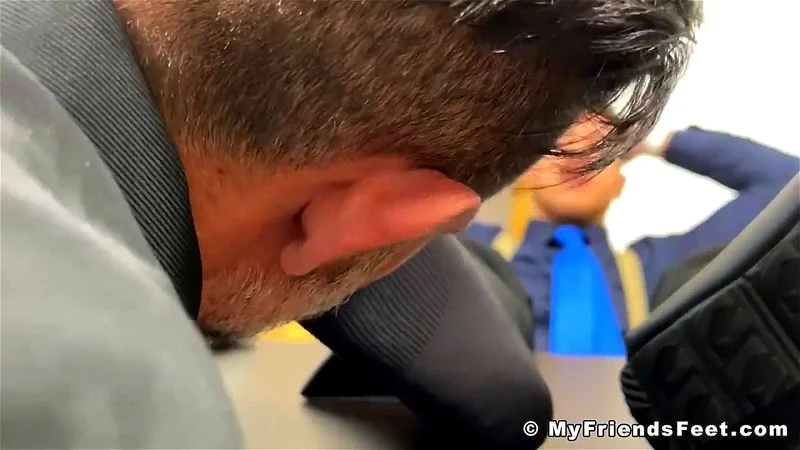 Young businessman Dan foot licked and worshipped by gay boss