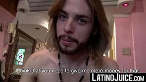 LatinoJuice.com - Felix & Homa - Long haired blonde Homa satisfies my sexual cravings in exchange of cash