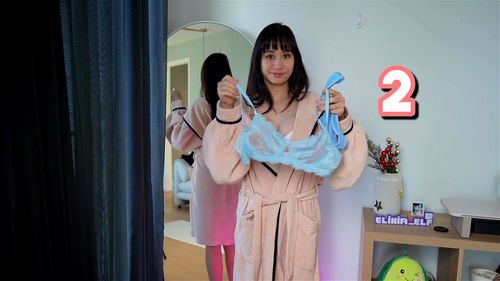 How See Through is It? Super Sheer Blue Lingerie Try on Haul with Elixir Elf