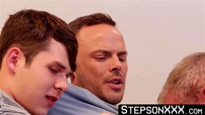 StepsonXXX.com – Grandpa Dale Savage bred by twink Dakota and muscled Trent Summers