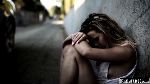 Homeless teen virgin can stay if she lets the guy fuck her