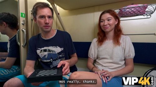 Vip4k porn video – VIP4K. Young redhead does anal for a strangers attention in the train