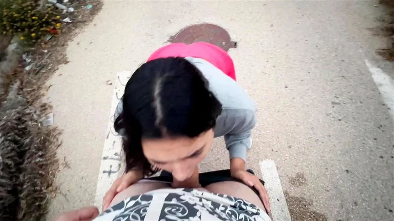 Sucking outdoor Sucking outdoor