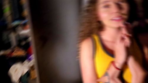Elien Cafe porn video – Oops! My neighbor came in at the wrong time and found my toy