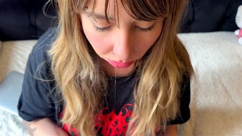 He caught me masturbating watching hentai and punished me with a facial cumshot