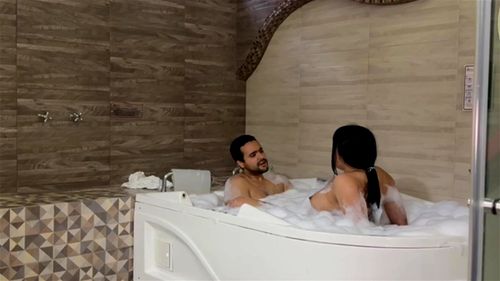 would you like to take a bath with us and have everything happen in the bathtub ?
