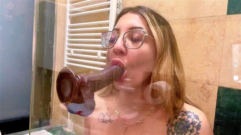 Deepthroating a HUGE BBC in the shower! Horny blonde likes to suck dick! Deepthroating a HUGE BBC in the shower! Horny blonde likes to suck dick!