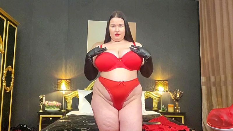 bbw in her sexy red lingerie and latex gloves, stroking you till you cum bbw in her sexy red lingerie and latex gloves, stroking you till you cum