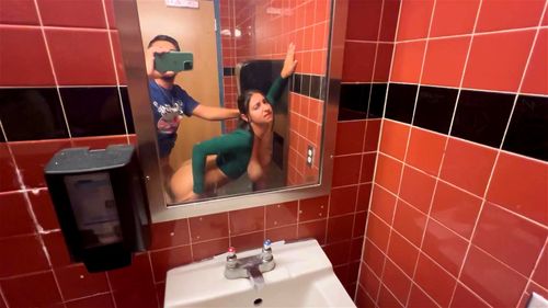 Whole Foods Public Bathroom sex - Real amateur video with HAILEY ROSE