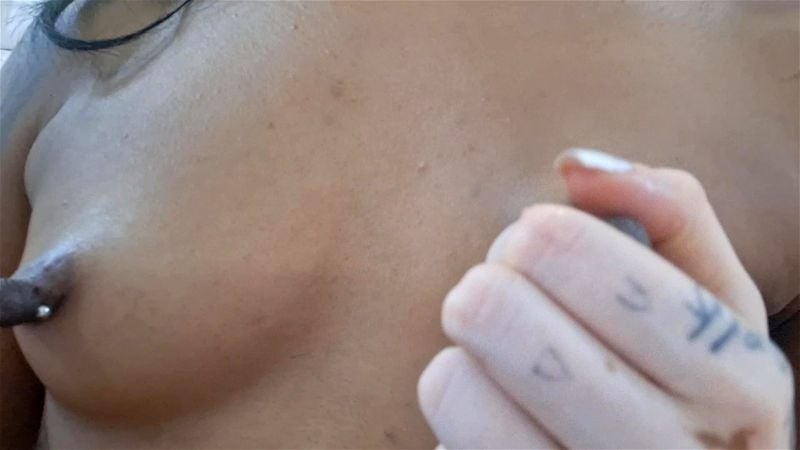 Brunette sucks her breasts and fills them with saliva Brunette sucks her breasts and fills them with saliva